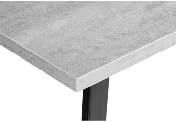 Деревянный стол Лота Лофт 140 25 мм черный матовый / бетон