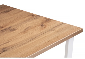 Деревянный стол Лота Лофт 140 25 мм дуб вотан / белый матовый
