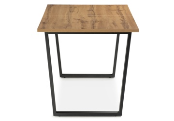 Деревянный стол Лота Лофт 140 25 мм дуб вотан / матовый черный