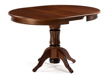 Деревянный стол Павия 100(130)х100х79 орех / коричневая патина