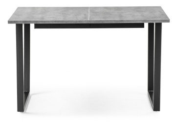 Деревянный стол раскладной Лота Лофт 120 25 мм черный матовый / бетон