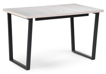 Деревянный стол раскладной Лота Лофт 120 25 мм черный матовый / юта
