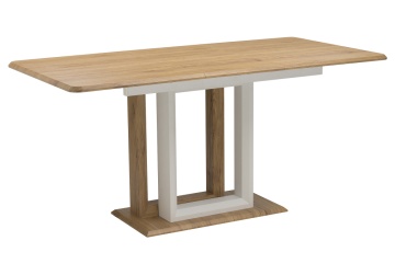 Деревянный стол Санса 120 дуб монтана / белая шагрень