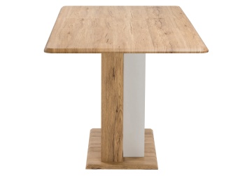 Деревянный стол Санса 120 дуб монтана / белая шагрень