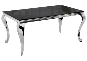 Стеклянный стол Sondal 160 см черный