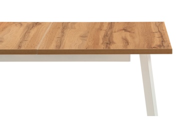 Деревянный стол Стол раскладной Колон Лофт 120(160)х75х75 25 мм дуб вотан / белый матовый