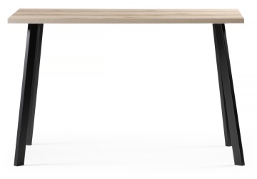 Деревянный стол Тринити Лофт 120х60х75 25 мм дуб делано светлый / черный матовый