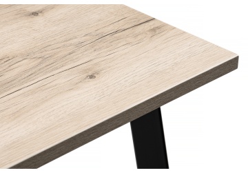 Деревянный стол Тринити Лофт 120х60х75 25 мм дуб делано светлый / черный матовый