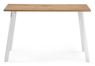 Деревянный стол Тринити Лофт 120х60х75 25 мм дуб вотан / матовый белый