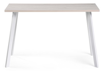 Деревянный стол Тринити Лофт 120х60х75 25 мм юта / матовый белый