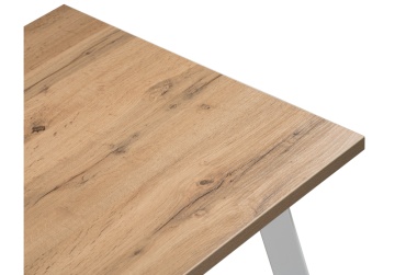 Деревянный стол Тринити Лофт 120x80x75 25 мм дуб вотан / белый матовый