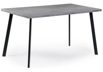 Деревянный стол Тринити Лофт 140 25 мм бетон / матовый черный