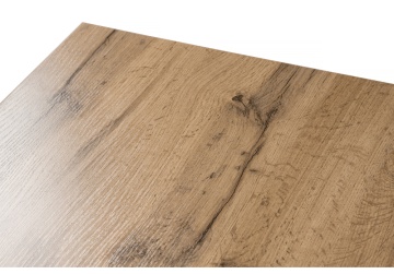 Деревянный стол Тринити Лофт 140 25 мм дуб вотан / черный матовый