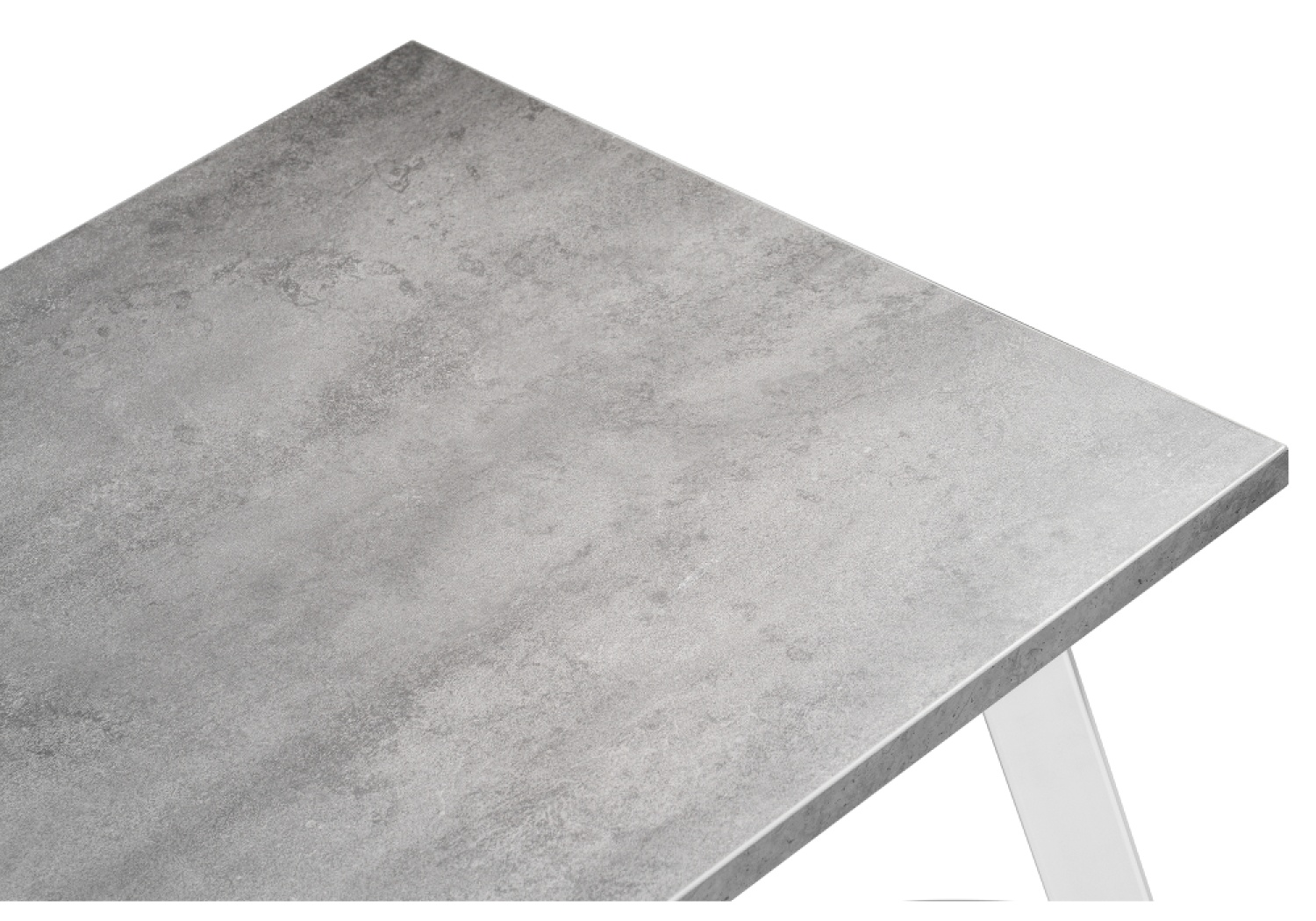 Деревянный стол Тринити Лофт 120х60х75 25 мм бетон / белый матовый