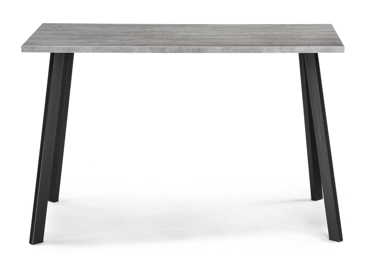 Деревянный стол Тринити Лофт 120х60х75 25 мм бетон / матовый черный