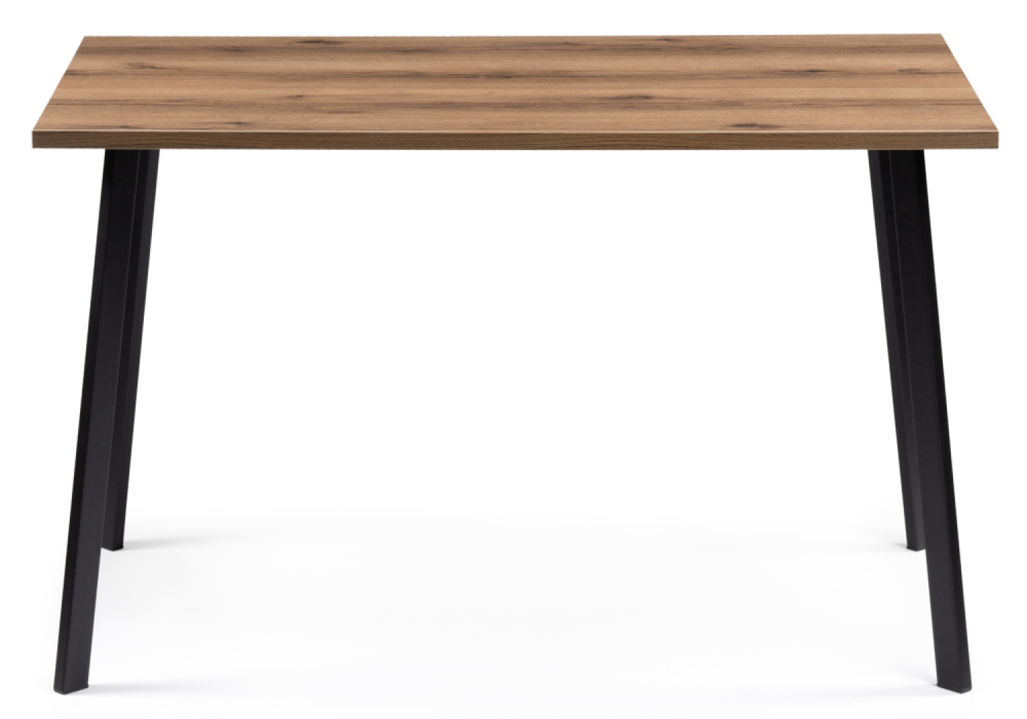 Деревянный стол Тринити Лофт 120х60х75 25 мм дуб делано темный / матовый черный
