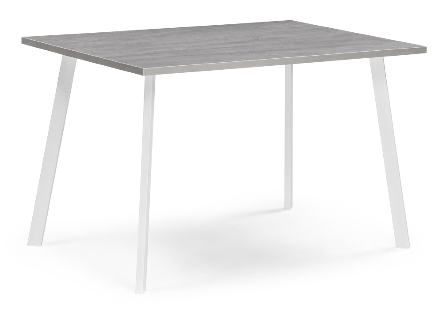 Деревянный стол Тринити Лофт 120х80х75 25 мм бетон / белый матовый