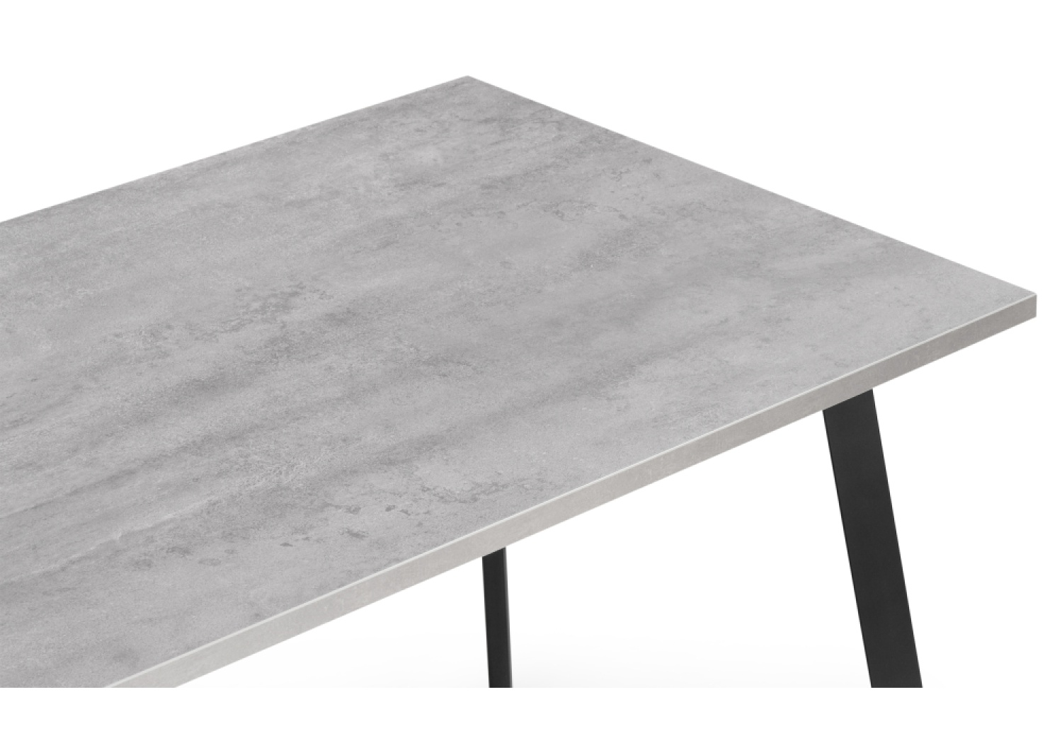 Деревянный стол Тринити Лофт 120х80х75 25 мм бетон / черный матовый