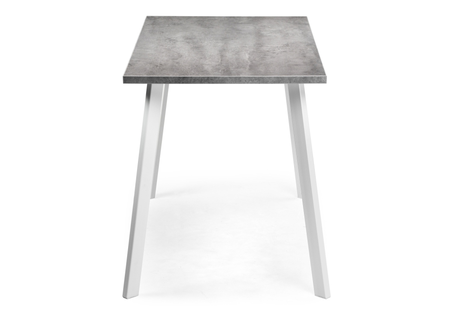 Деревянный стол Тринити Лофт 140 25 мм бетон / белый матовый