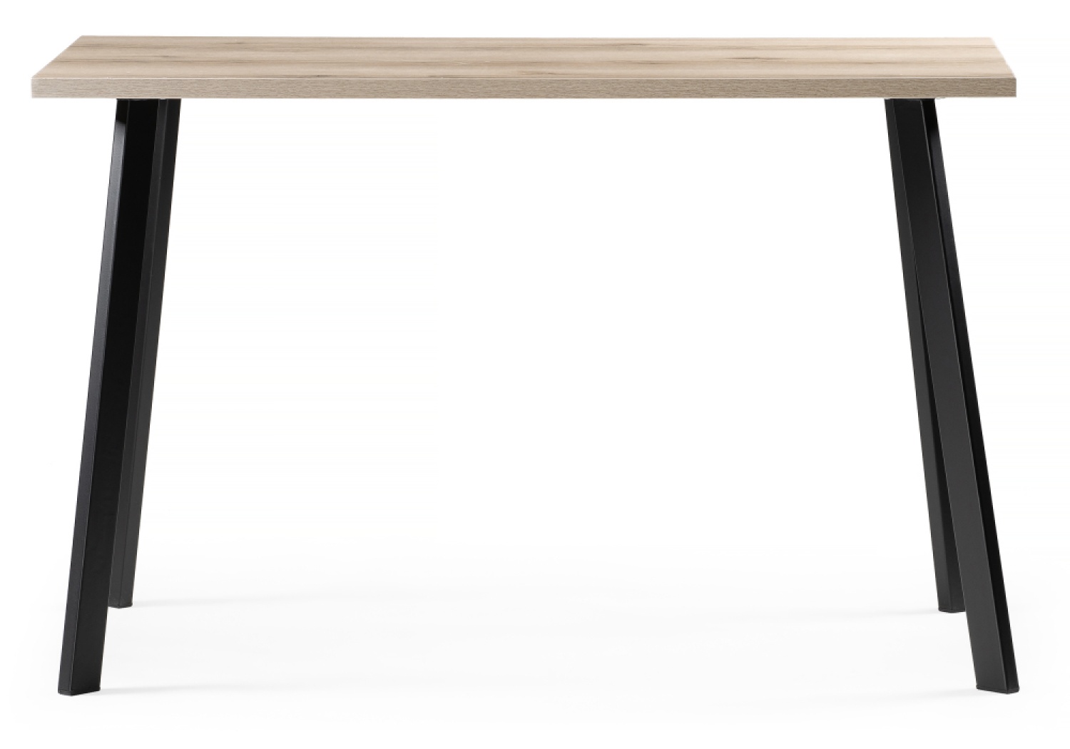 Деревянный стол Тринити Лофт 140 25 мм делано светлый / матовый черный