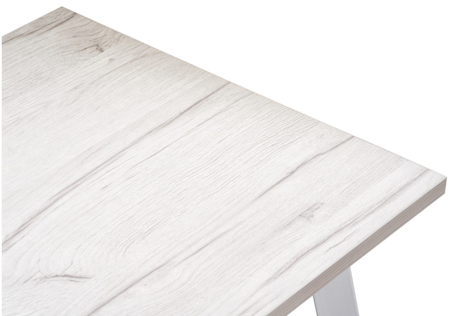 Деревянный стол Тринити Лофт 140 25 мм юта / белый матовый